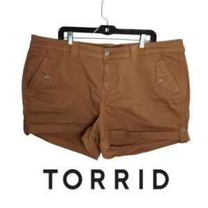 Torrid Tan Cotton Shorts